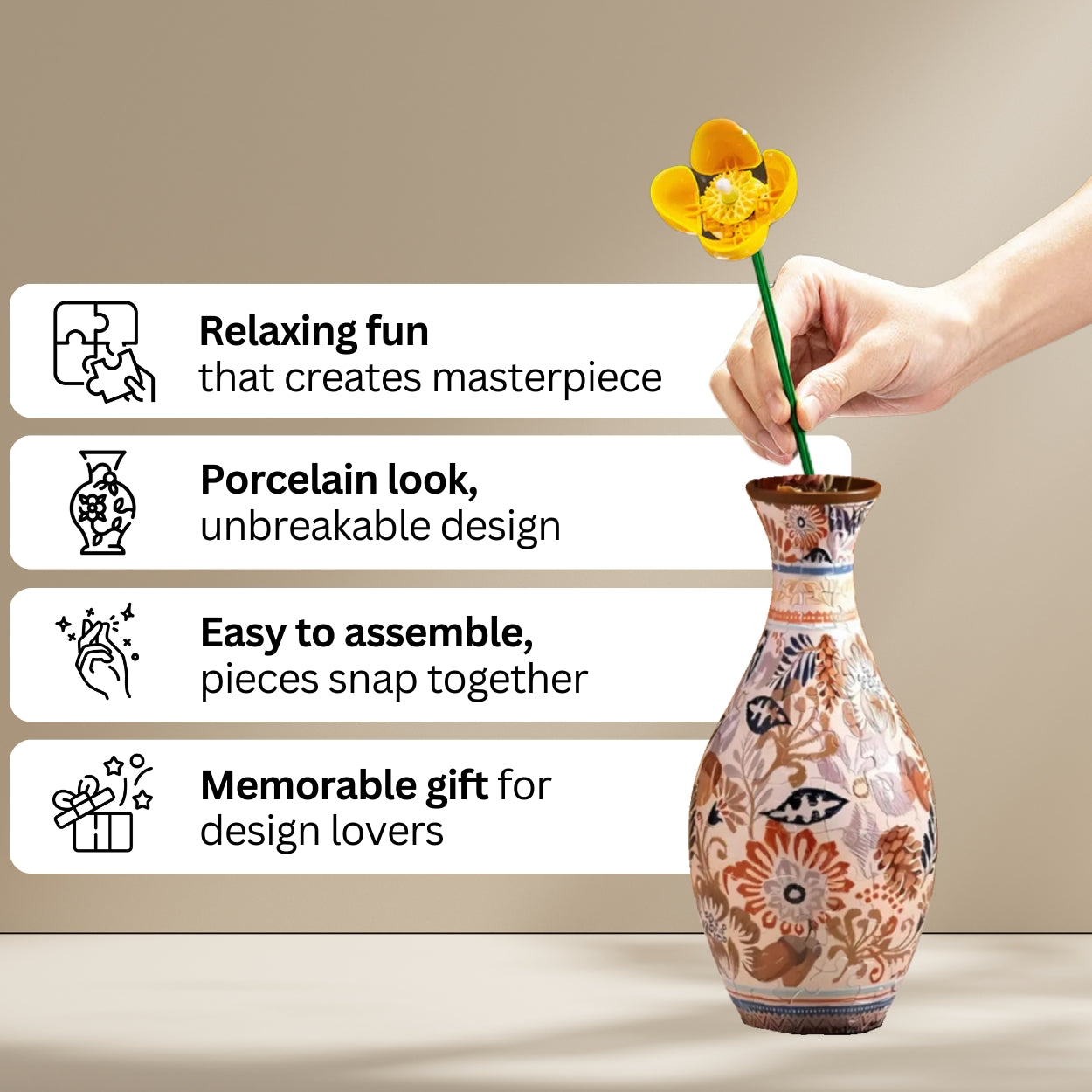 Artelier 3D Puzzle Vase - artelier studios